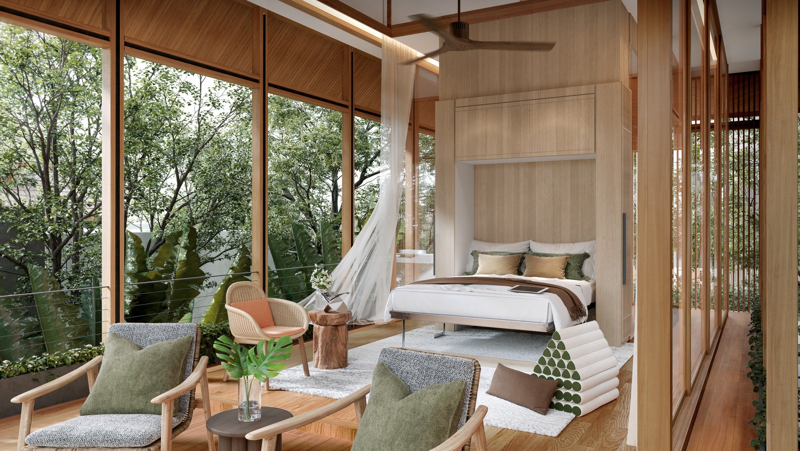 Annara Residences — bedroom with jungle view